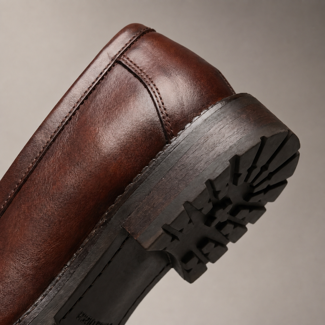 Men's Penny Loafers with Brogue Details