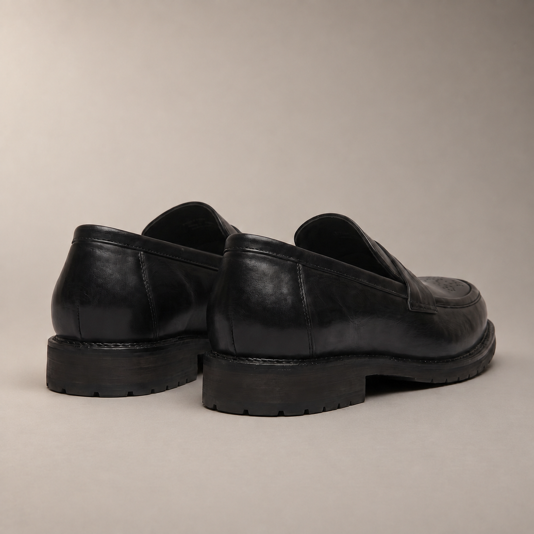 Men's Penny Loafers with Brogue Details