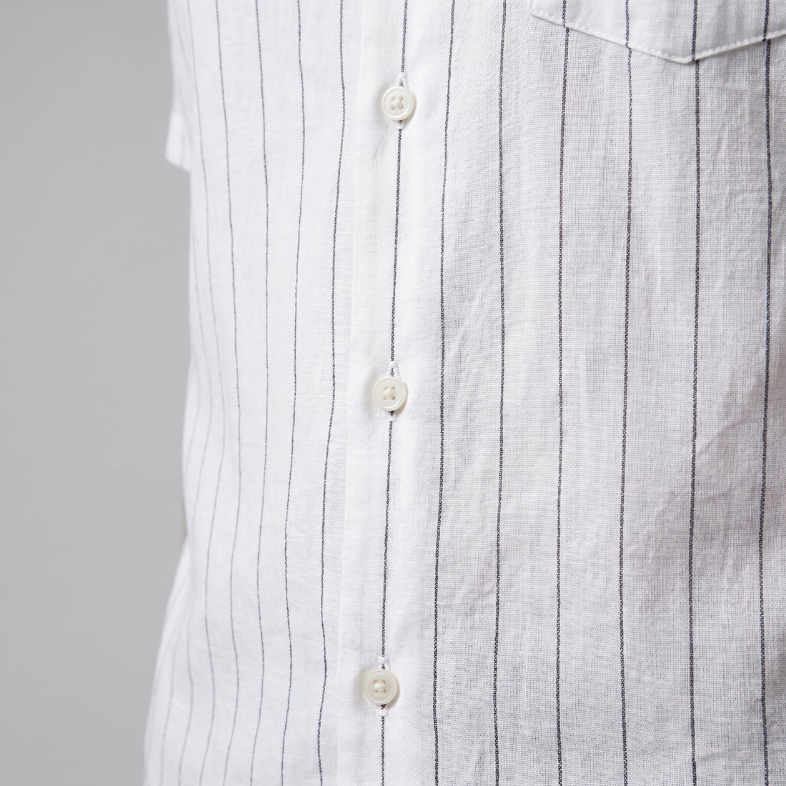 Men's Pinstripe Short-Sleeve Camp Shirt
