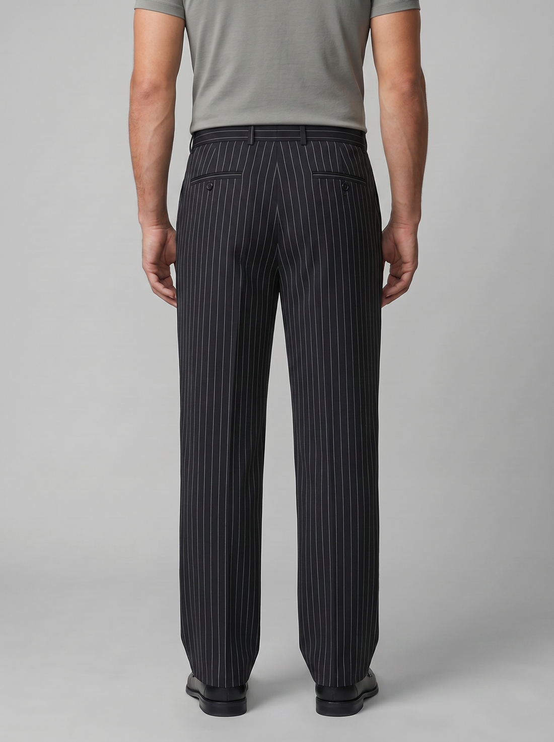 Men's Pinstripe Wide Leg Trousers