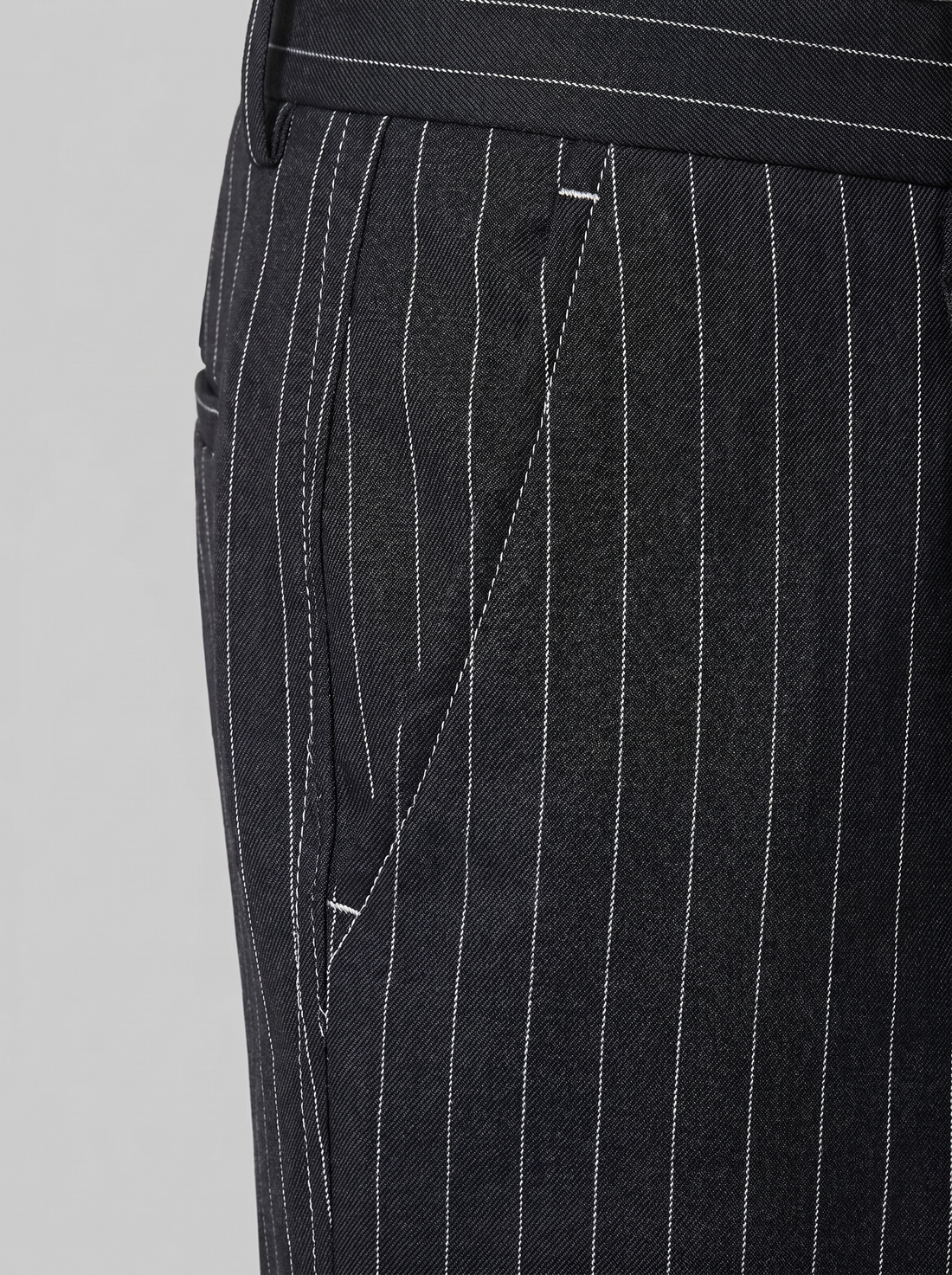 Men's Pinstripe Wide Leg Trousers