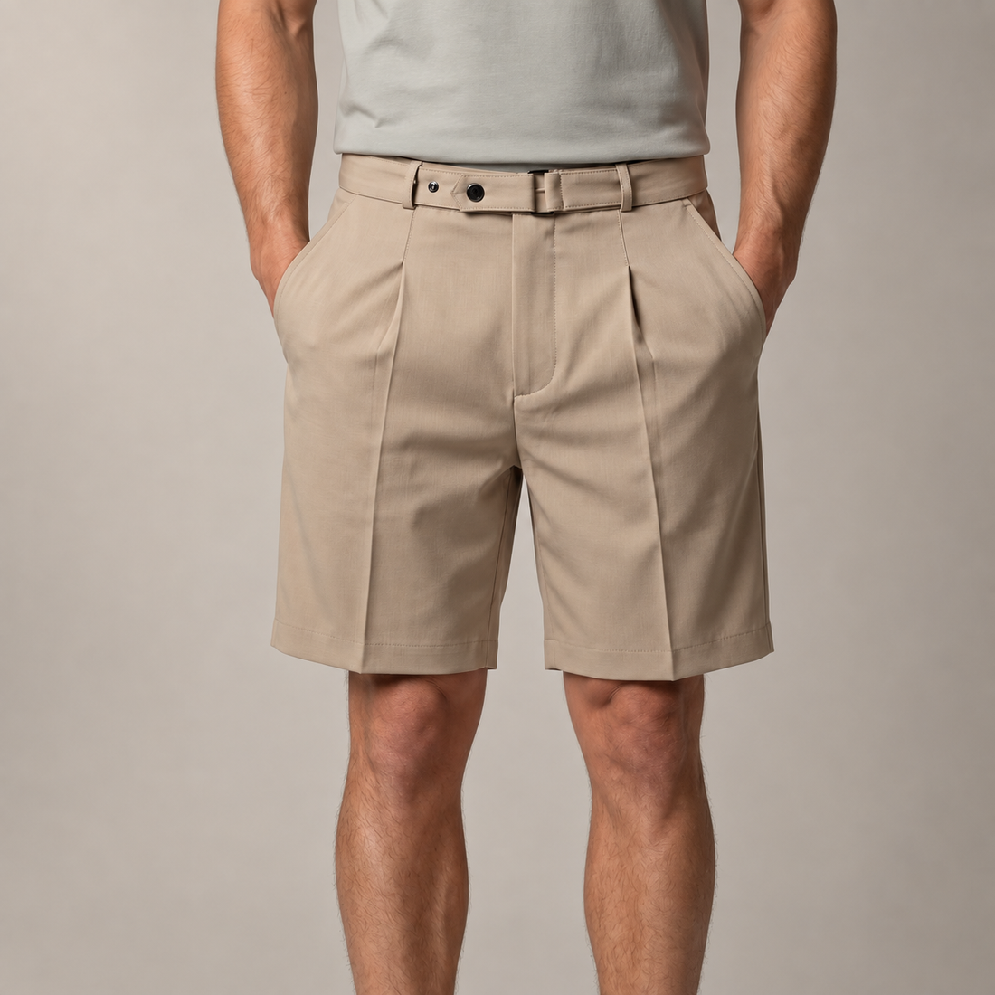Men's Pleated Tailored Chino Shorts