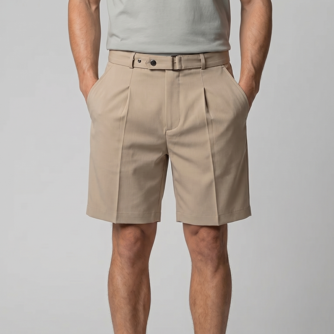 Men's Pleated Tailored Chino Shorts