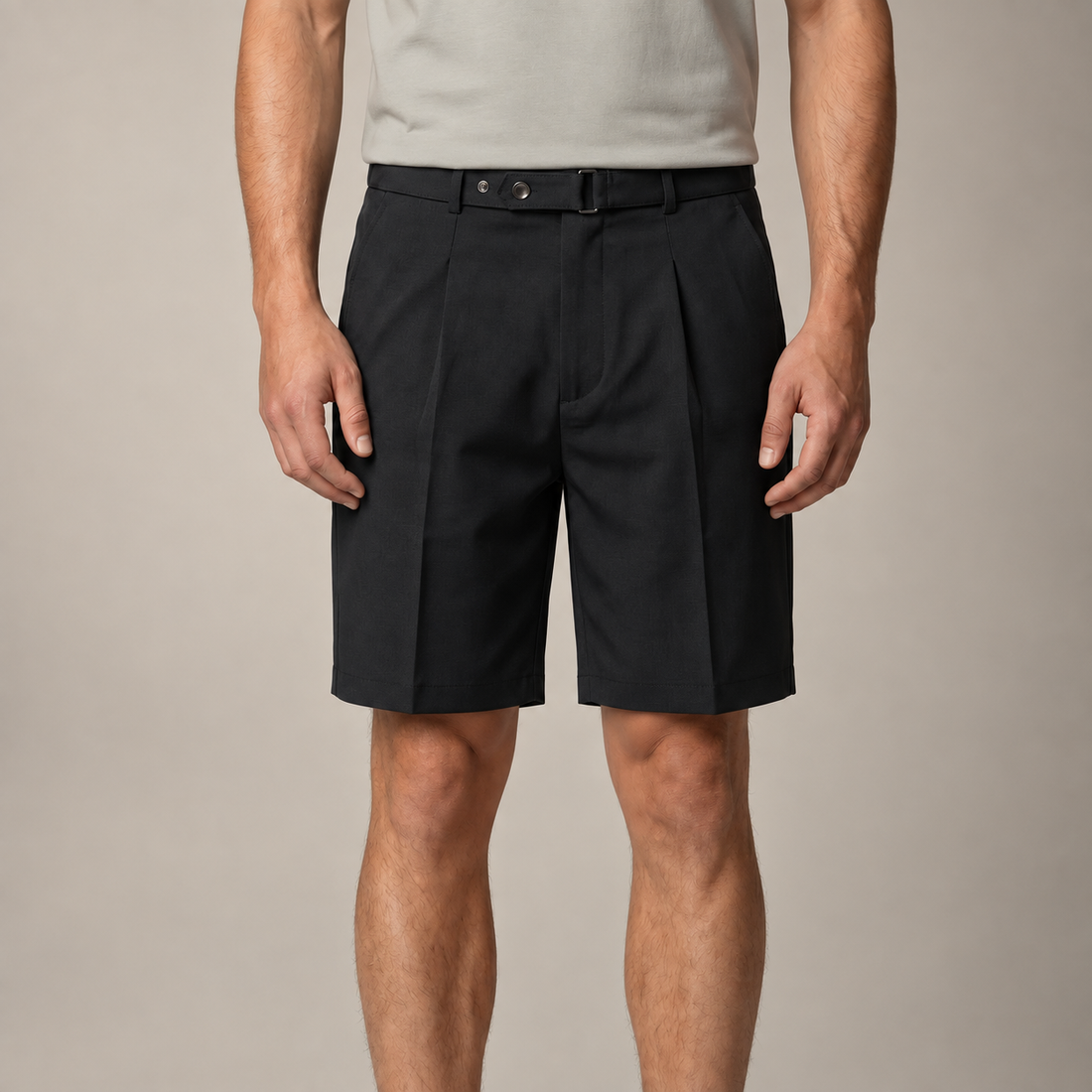Men's Pleated Tailored Chino Shorts