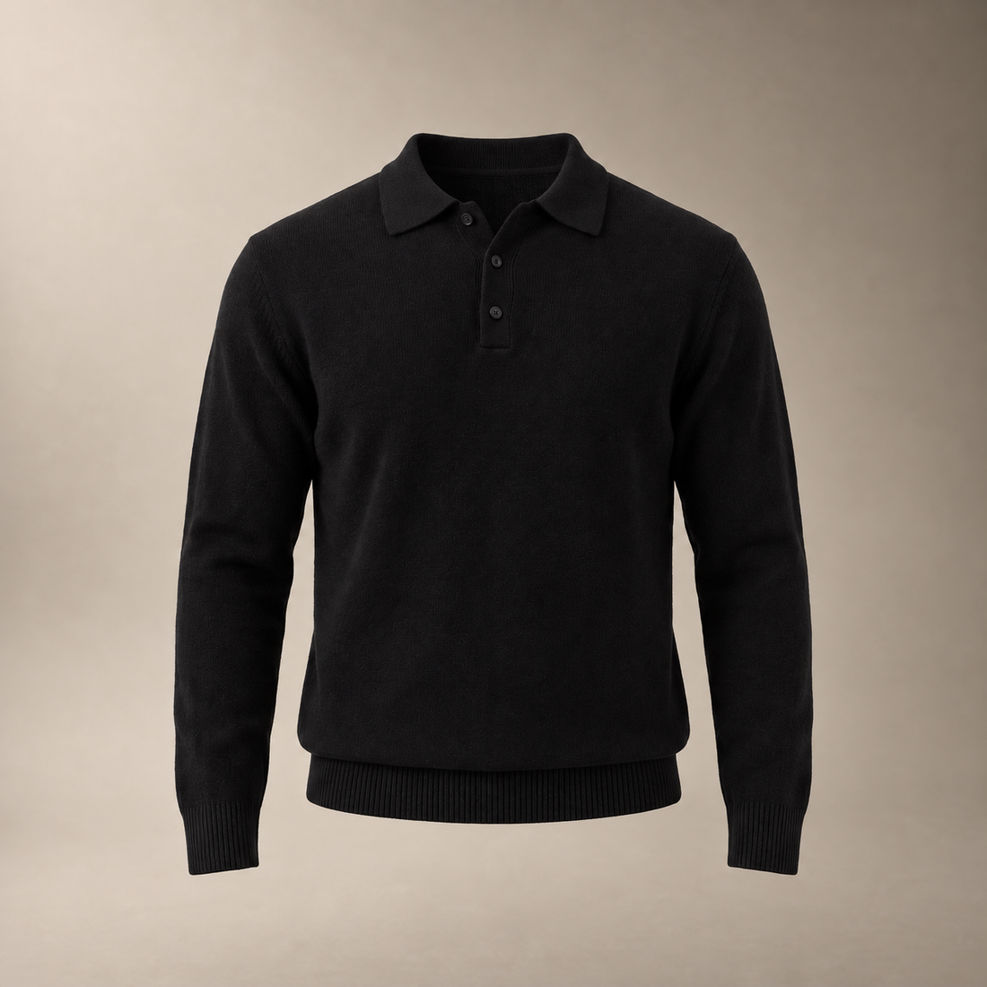 Men's Polo Collar Knit Sweater