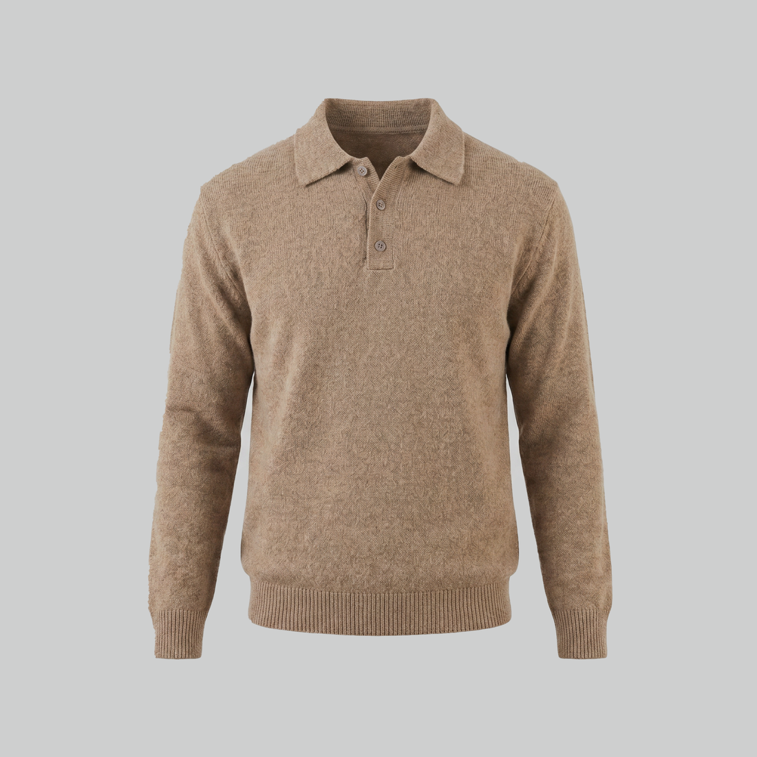 Men's Polo Collar Knit Sweater