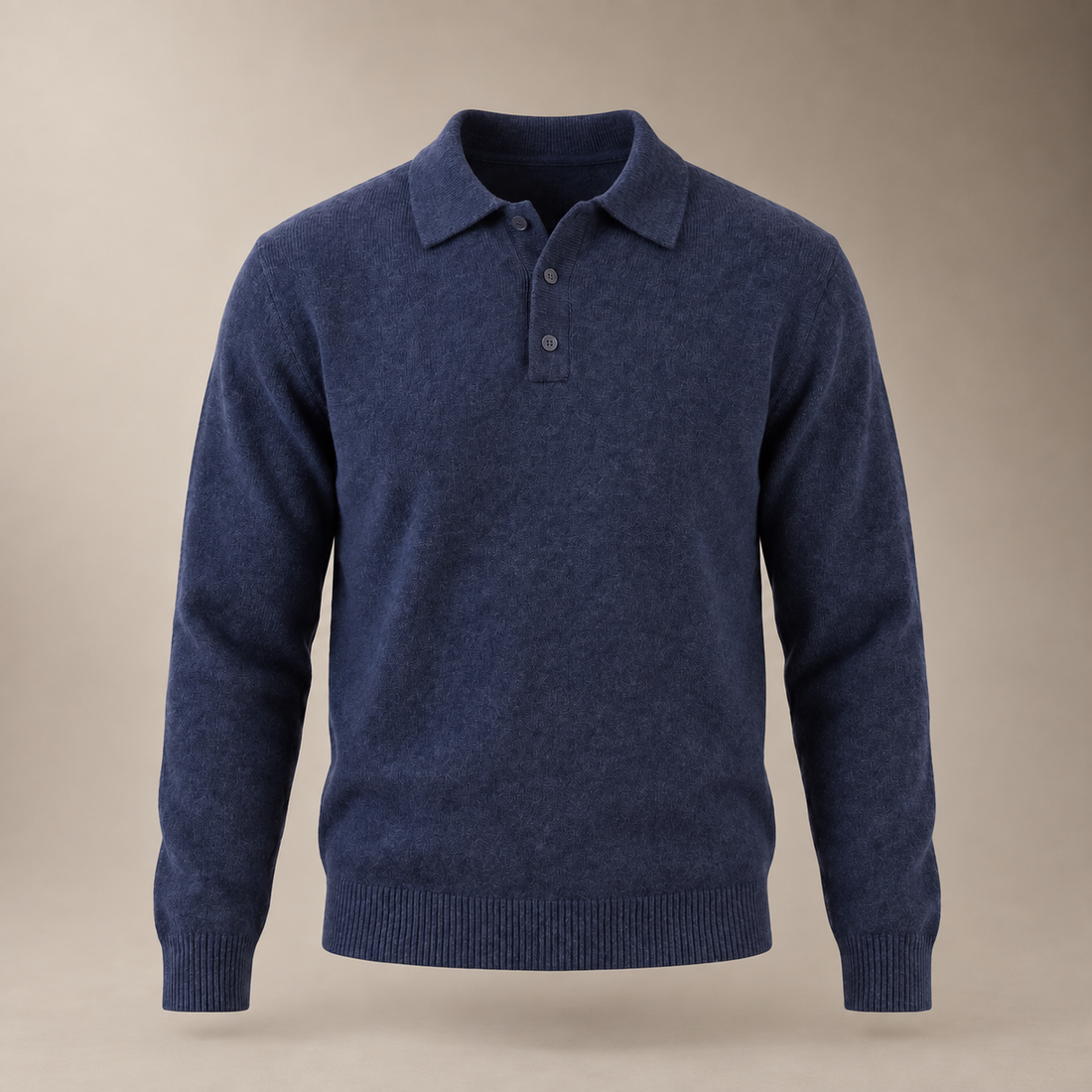 Men's Polo Collar Knit Sweater