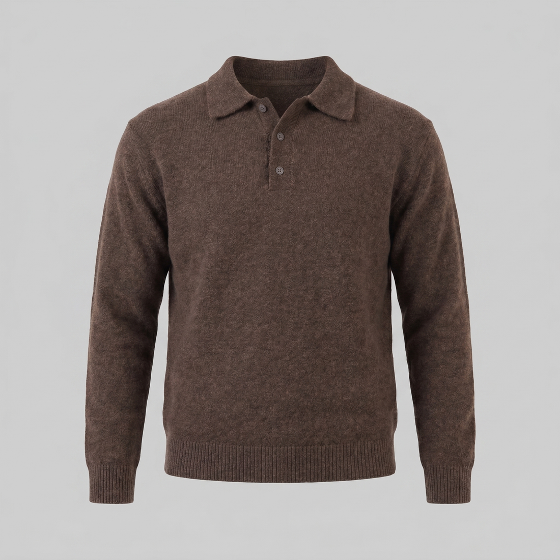Men's Polo Collar Knit Sweater