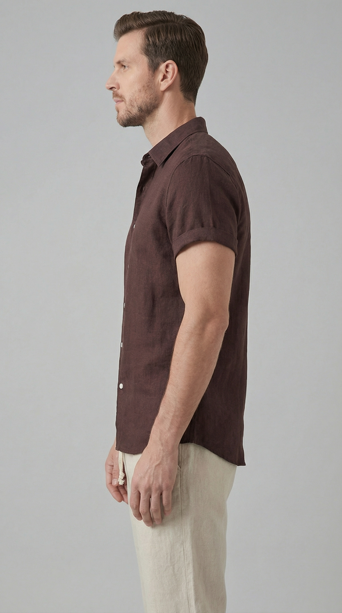 Men's Polo Shirt and Linen Trouser Set
