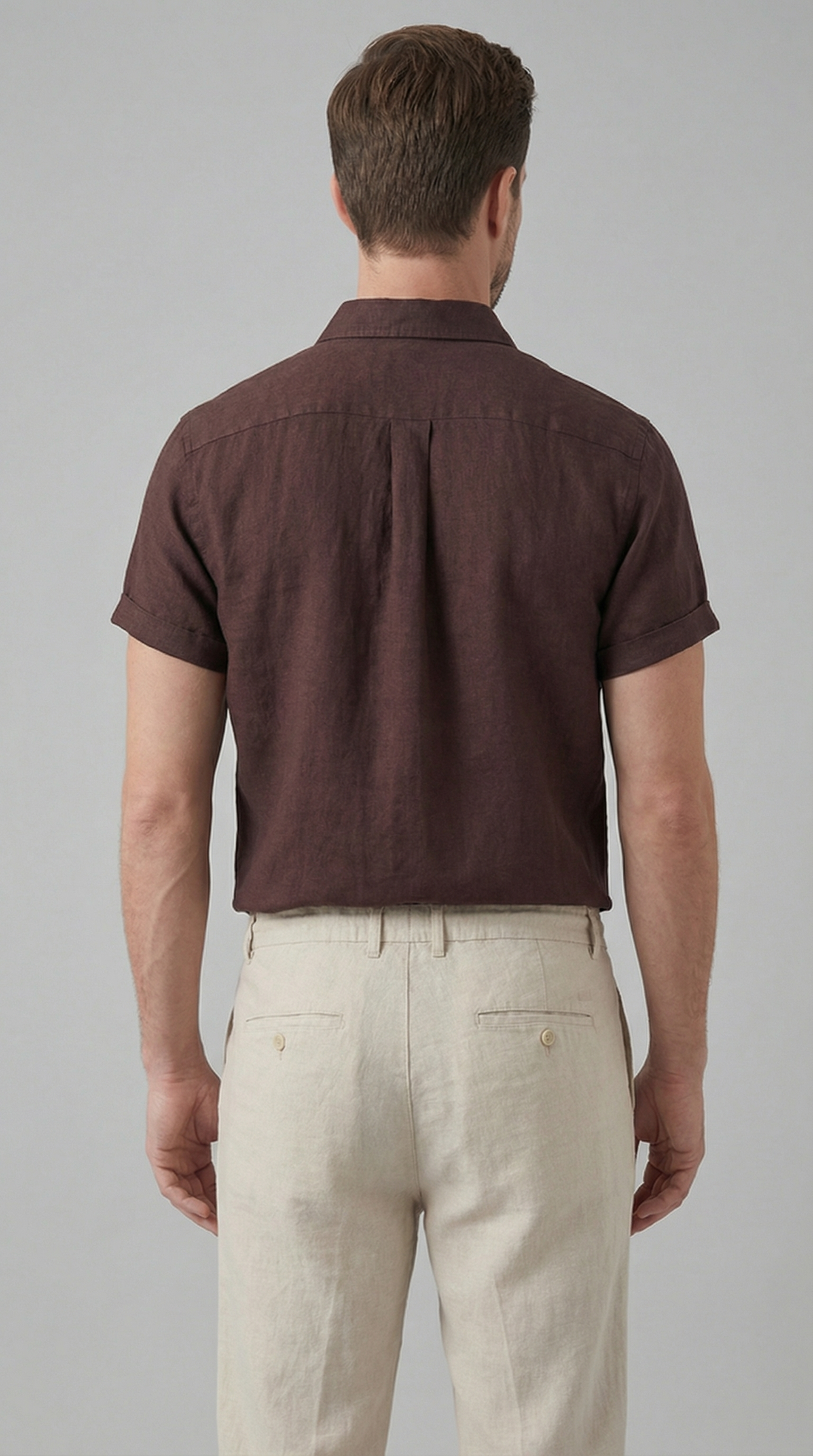 Men's Polo Shirt and Linen Trouser Set