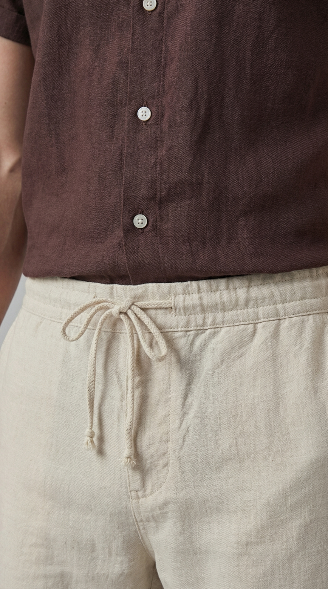 Men's Polo Shirt and Linen Trouser Set