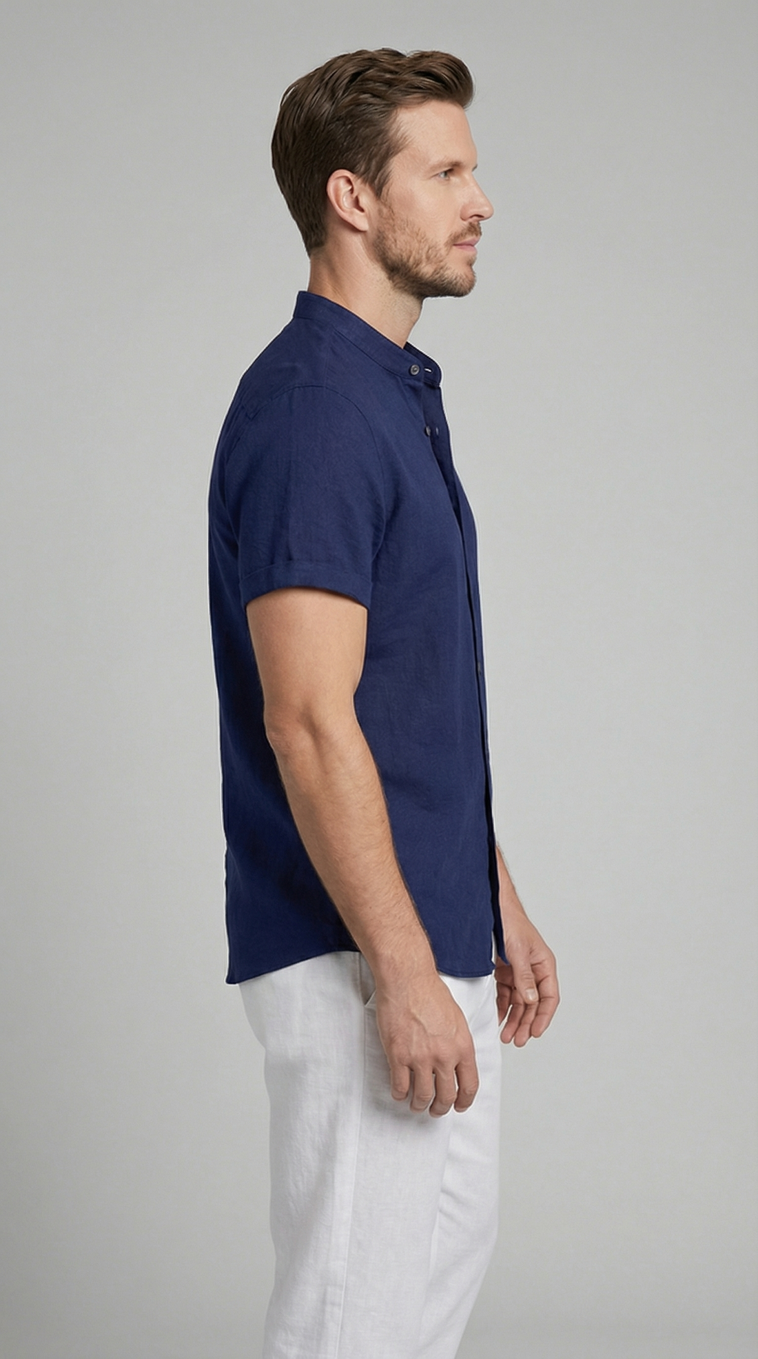 Men's Polo Shirt and Linen Trouser Set