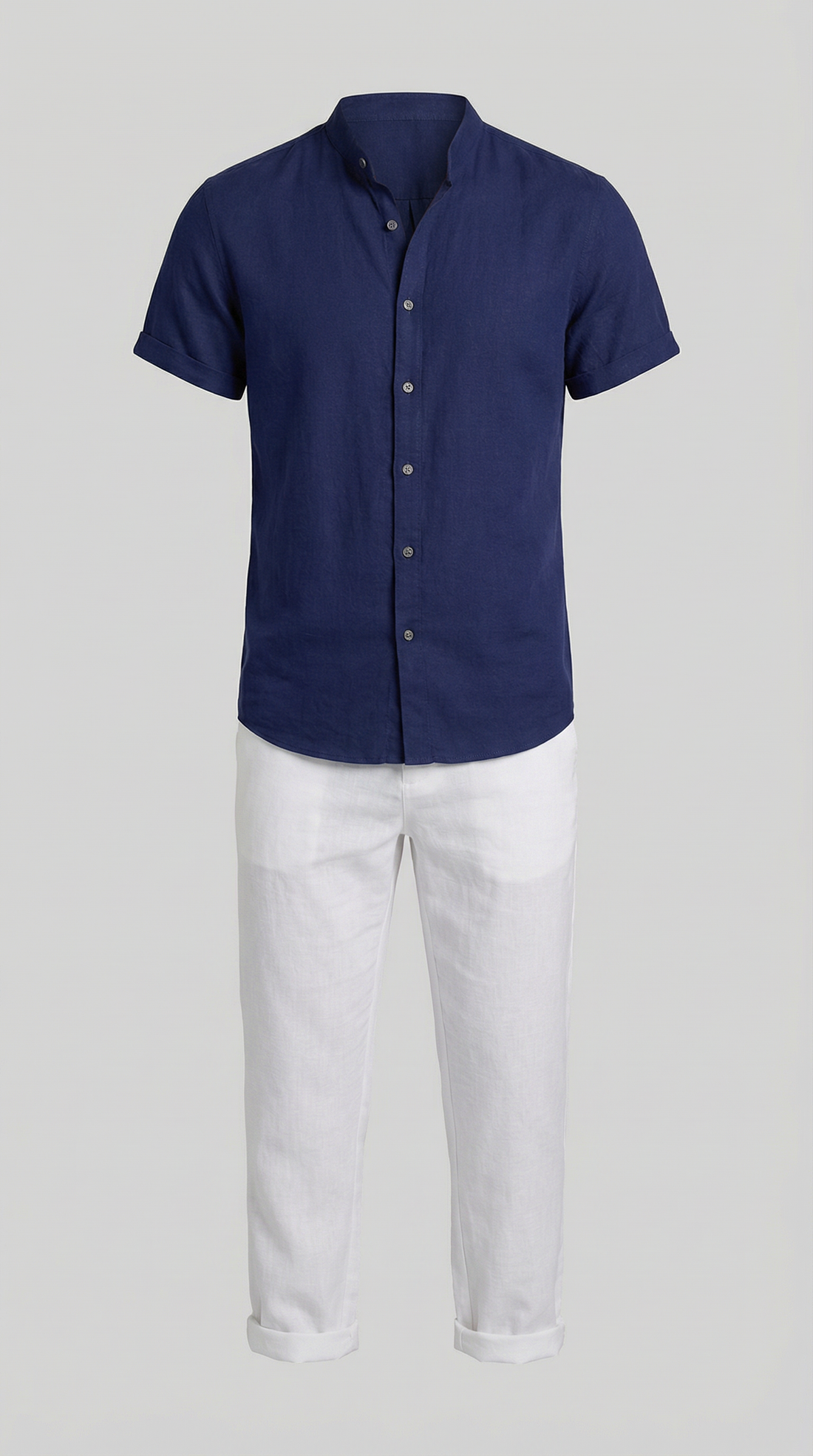 Men's Polo Shirt and Linen Trouser Set