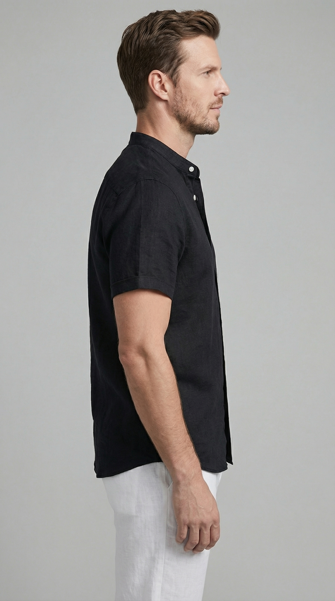 Men's Polo Shirt and Linen Trouser Set