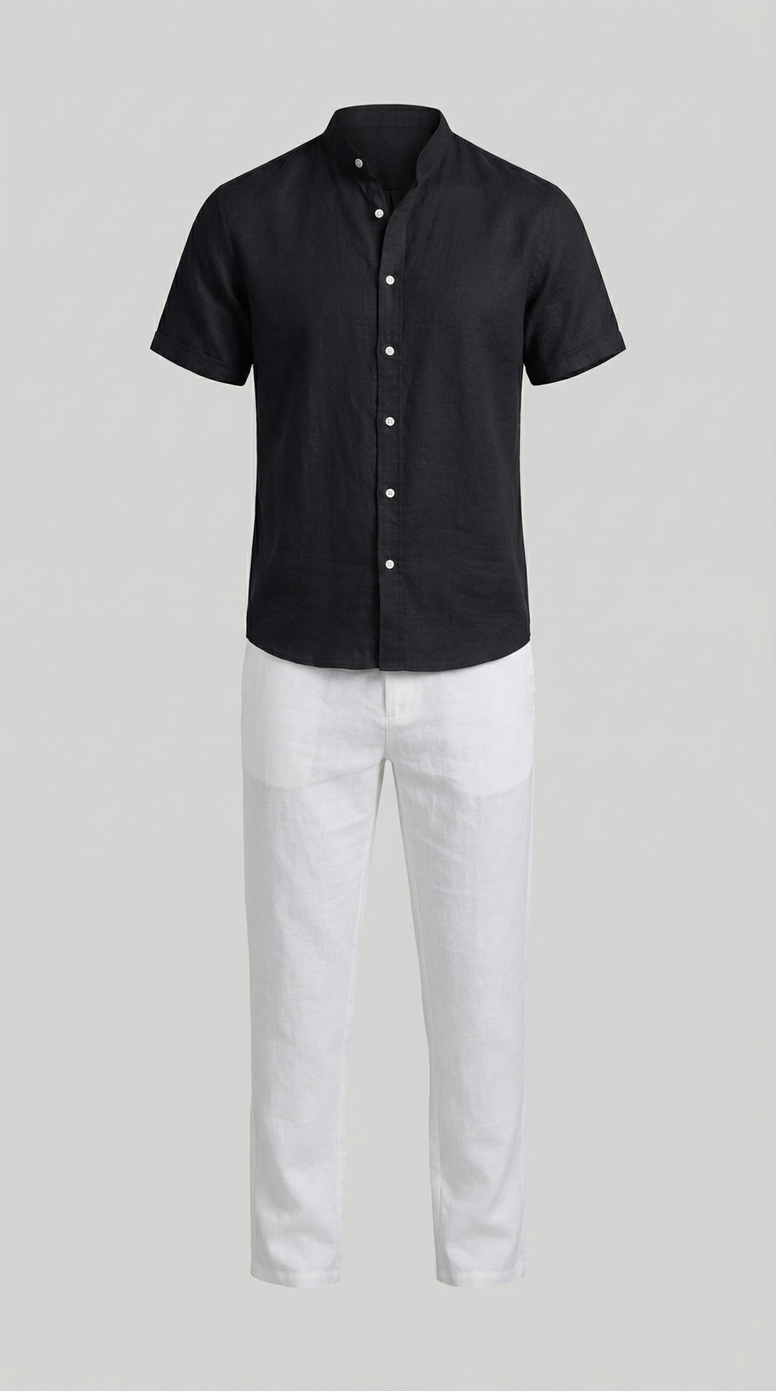 Men's Polo Shirt and Linen Trouser Set