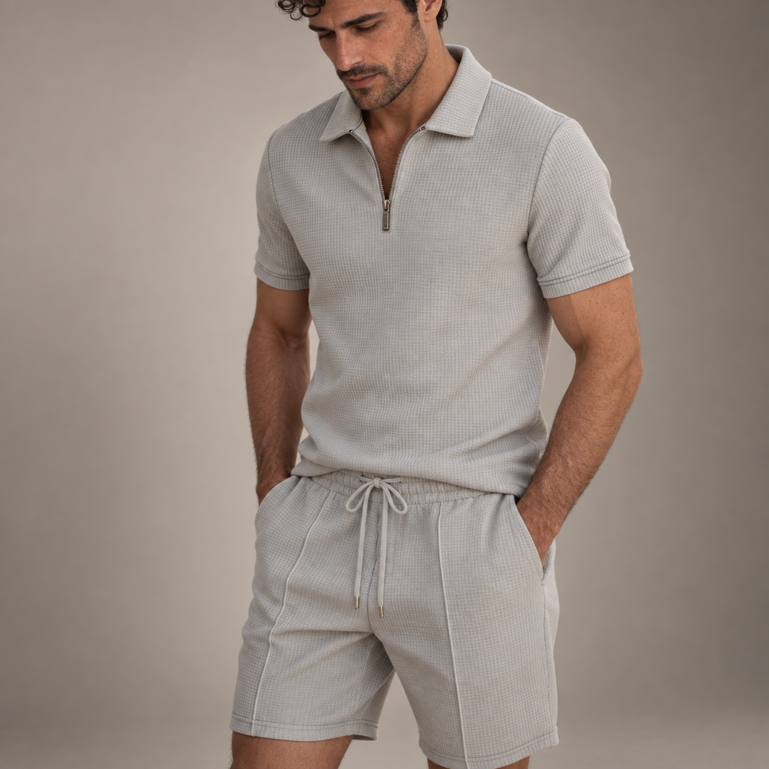 Men's Polo Shirt and Shorts Set