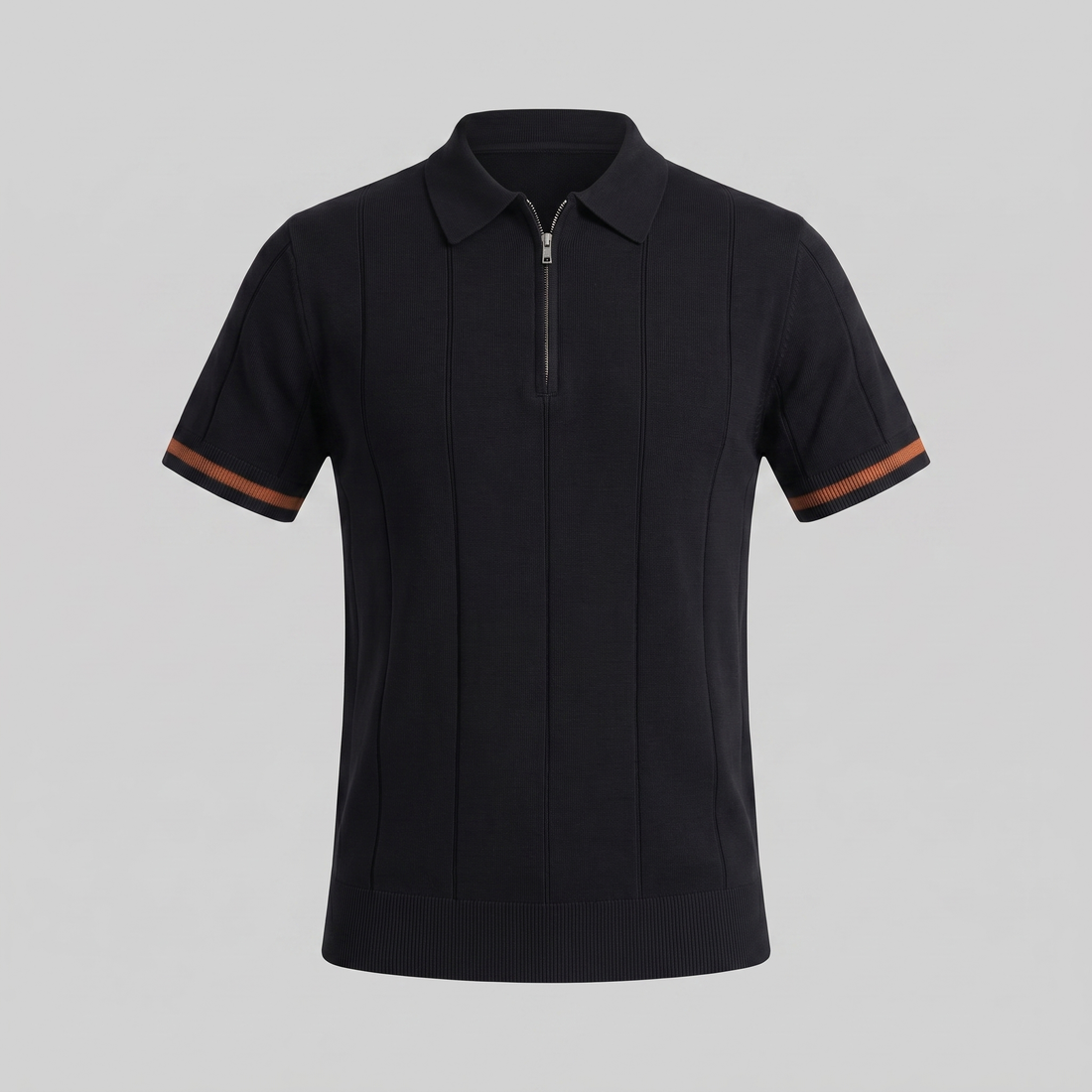 Men's Polo Shirt with Zip Collar