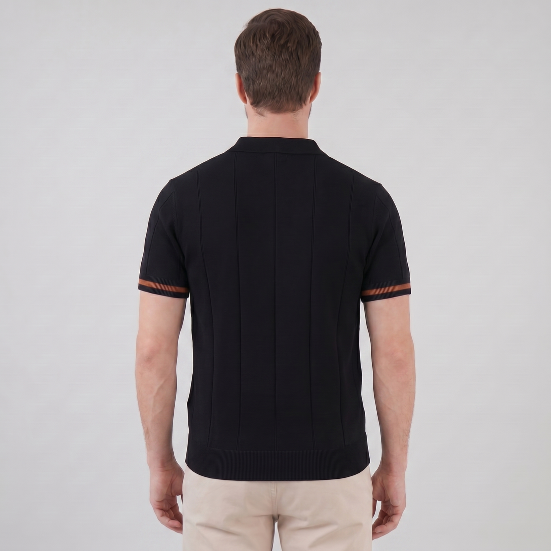 Men's Polo Shirt with Zip Collar