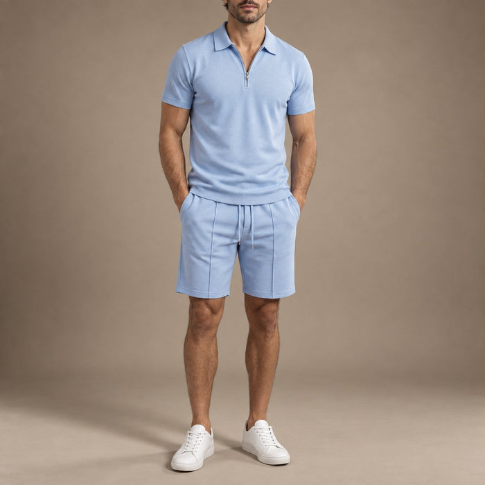 Men's Polo Shirts and Shorts Set for Casual Style