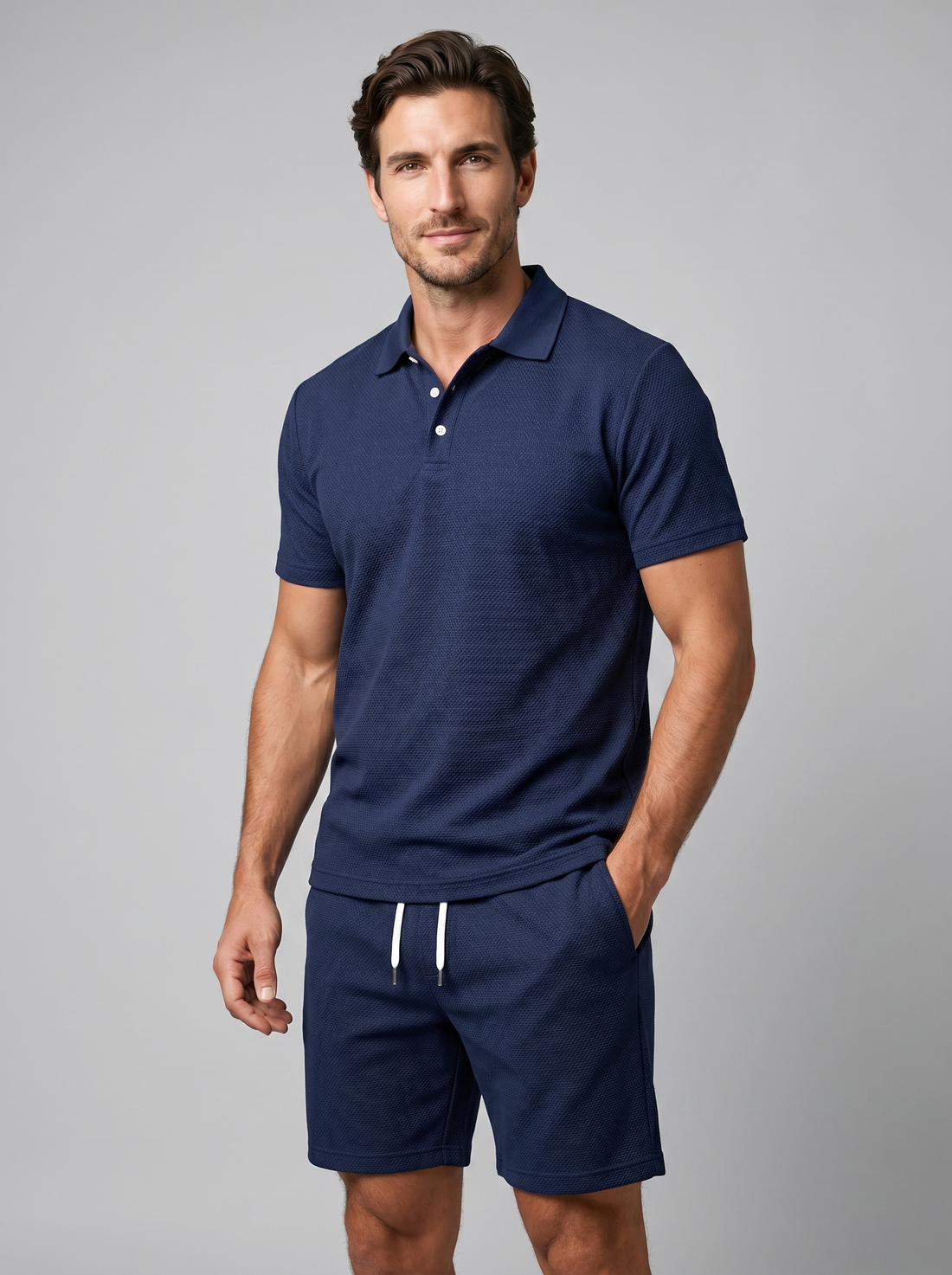 Men's Polo and Shorts Set