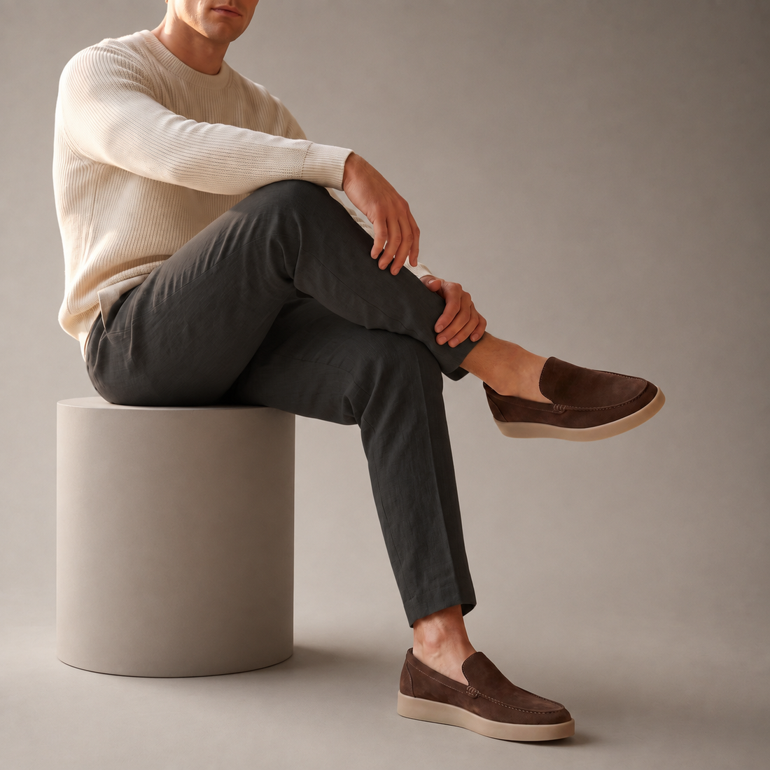 Men's Suede Slip-On Loafers