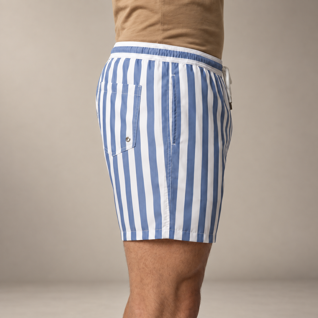 Men's Quick Dry Striped Swim Shorts