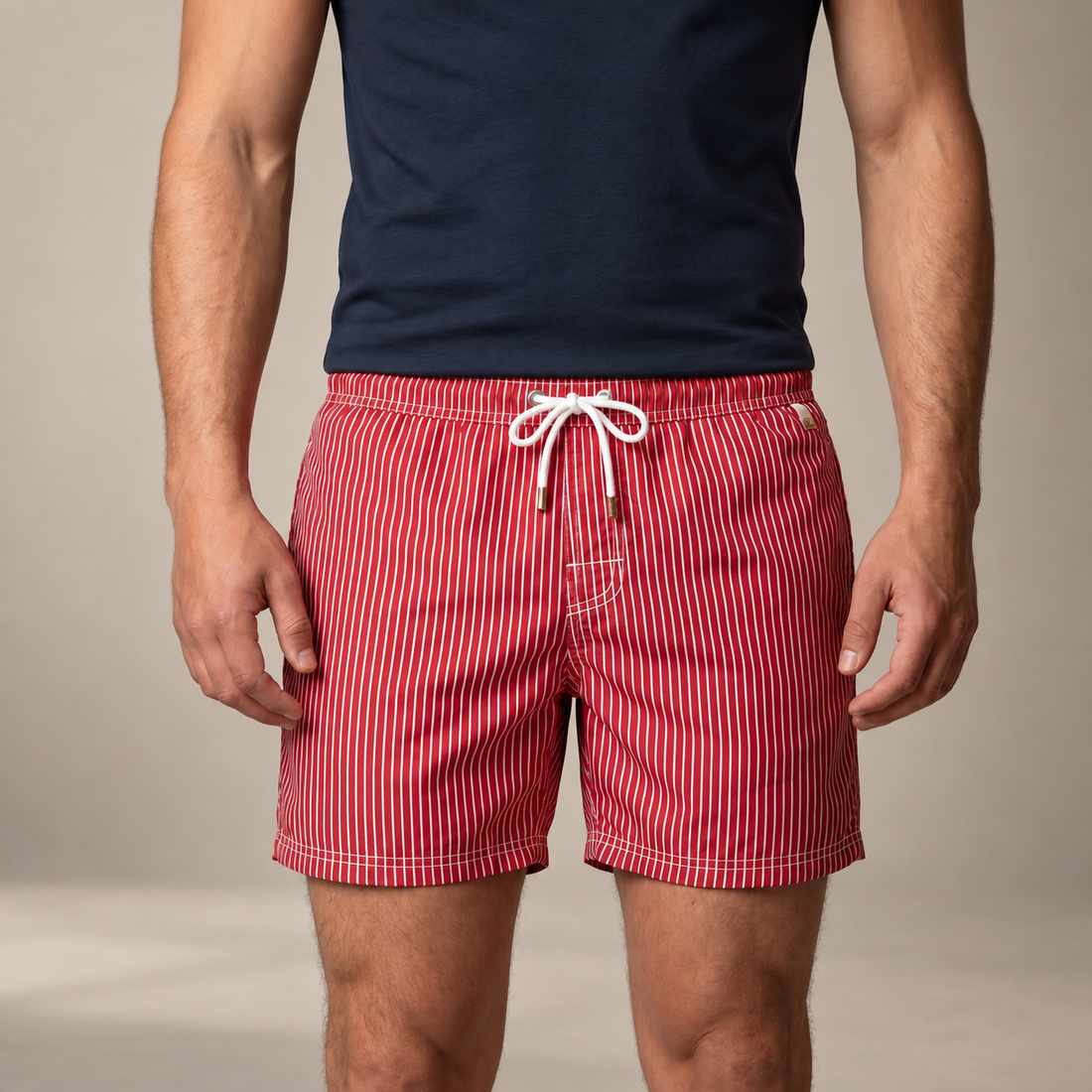 Men's Quick Dry Striped Swim Shorts
