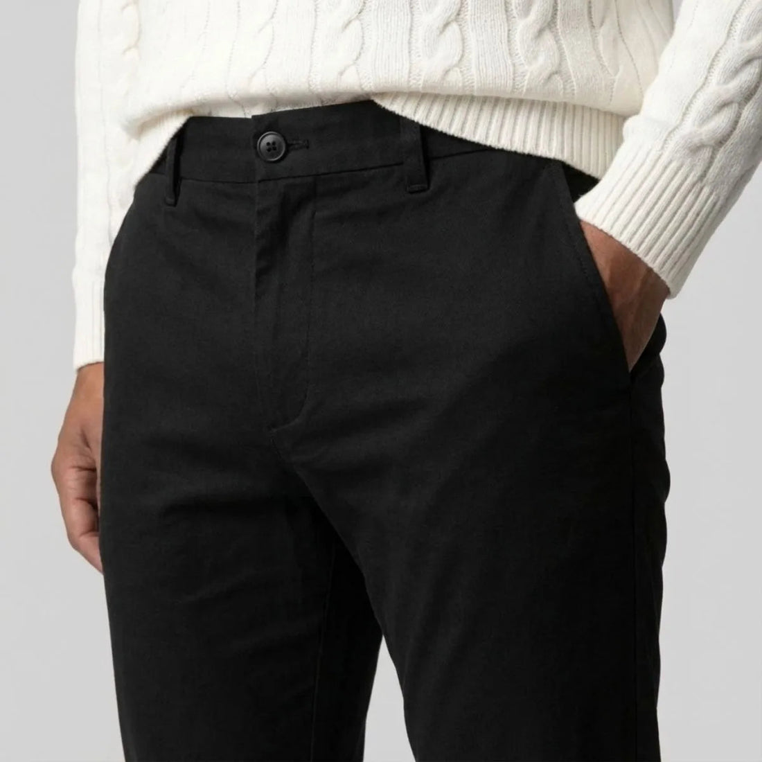 Men's Regular Fit Chino Pants with Straight Legs