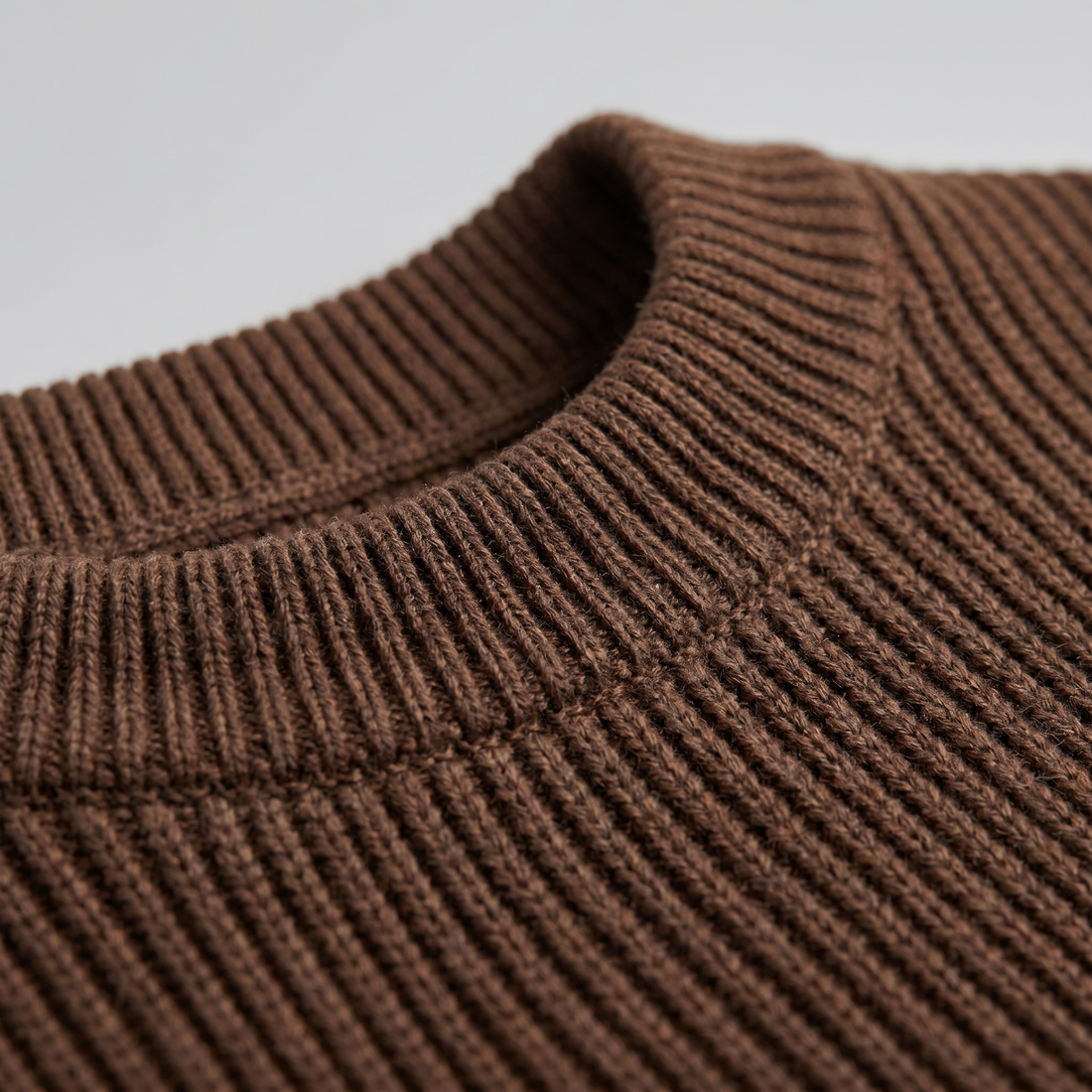 Men's Ribbed Knit Crew Neck T-Shirt