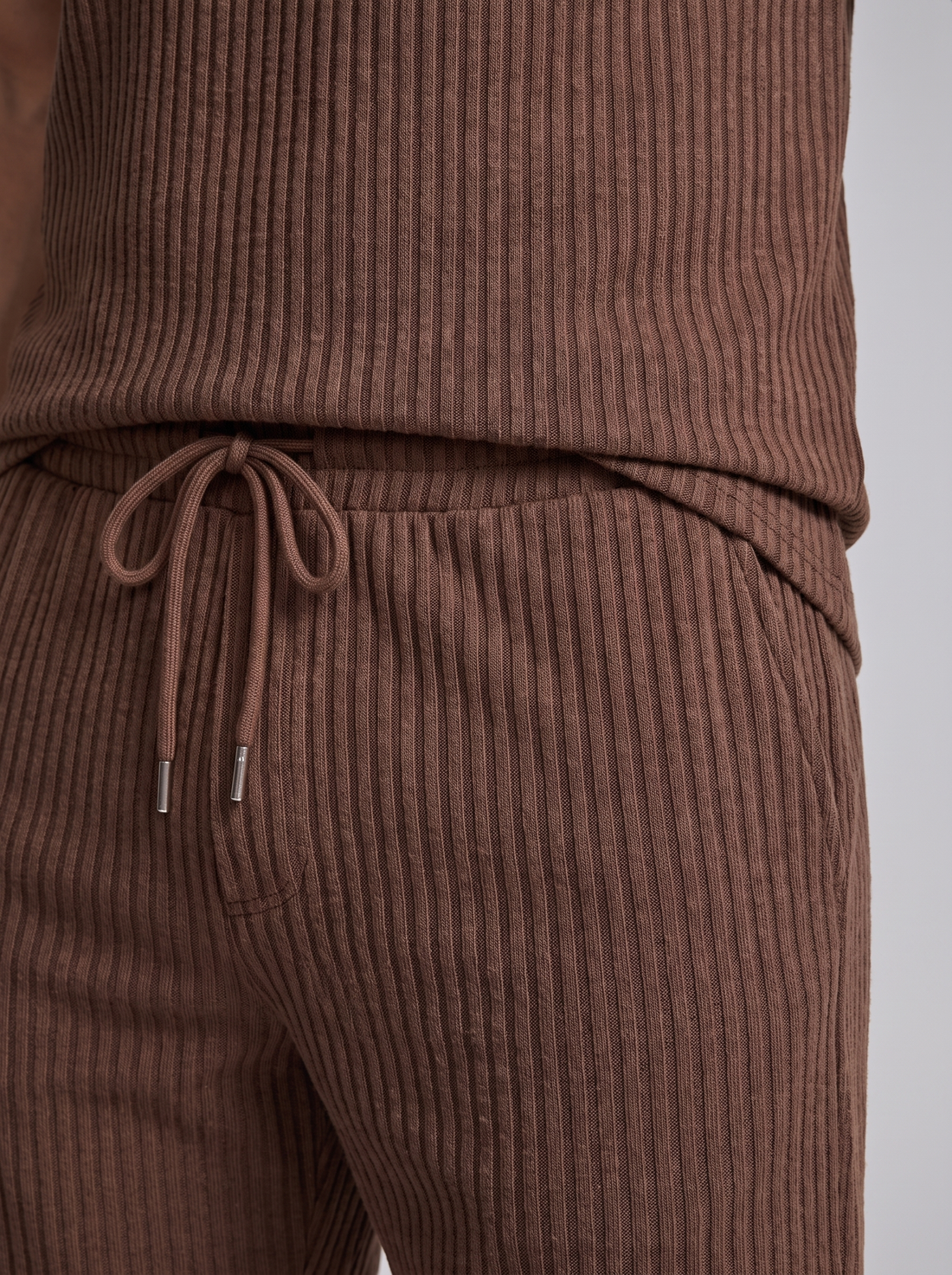 Men's Ribbed Knit Polo Co-Ord Set