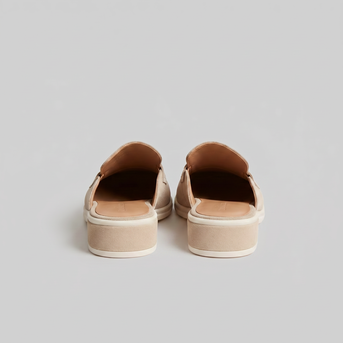 Men's Sand Suede Penny Loafer Mules
