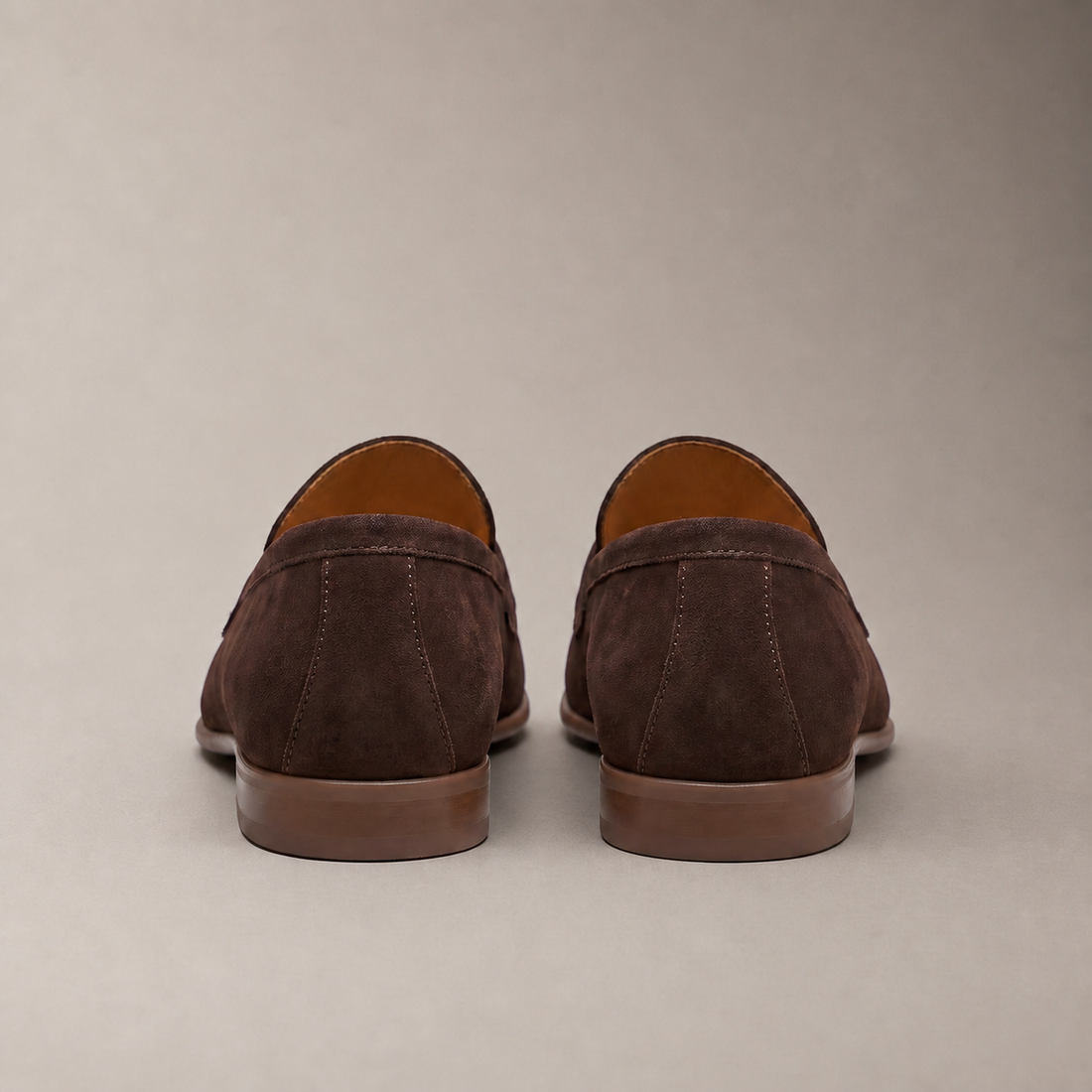 Men's Sheepskin Suede Penny Loafers