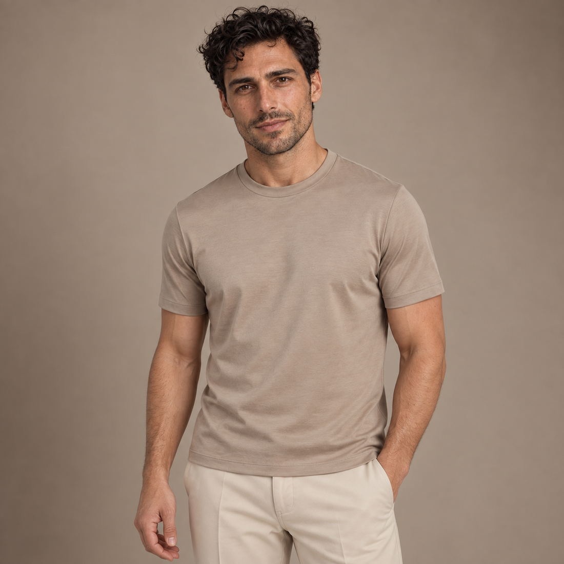 Men's Shiny Crewneck T-Shirt