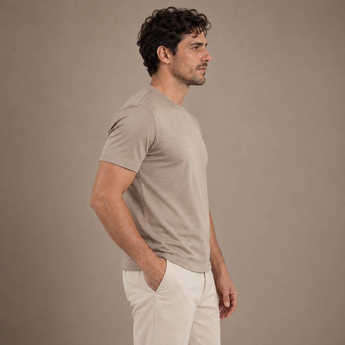 Men's Shiny Crewneck T-Shirt