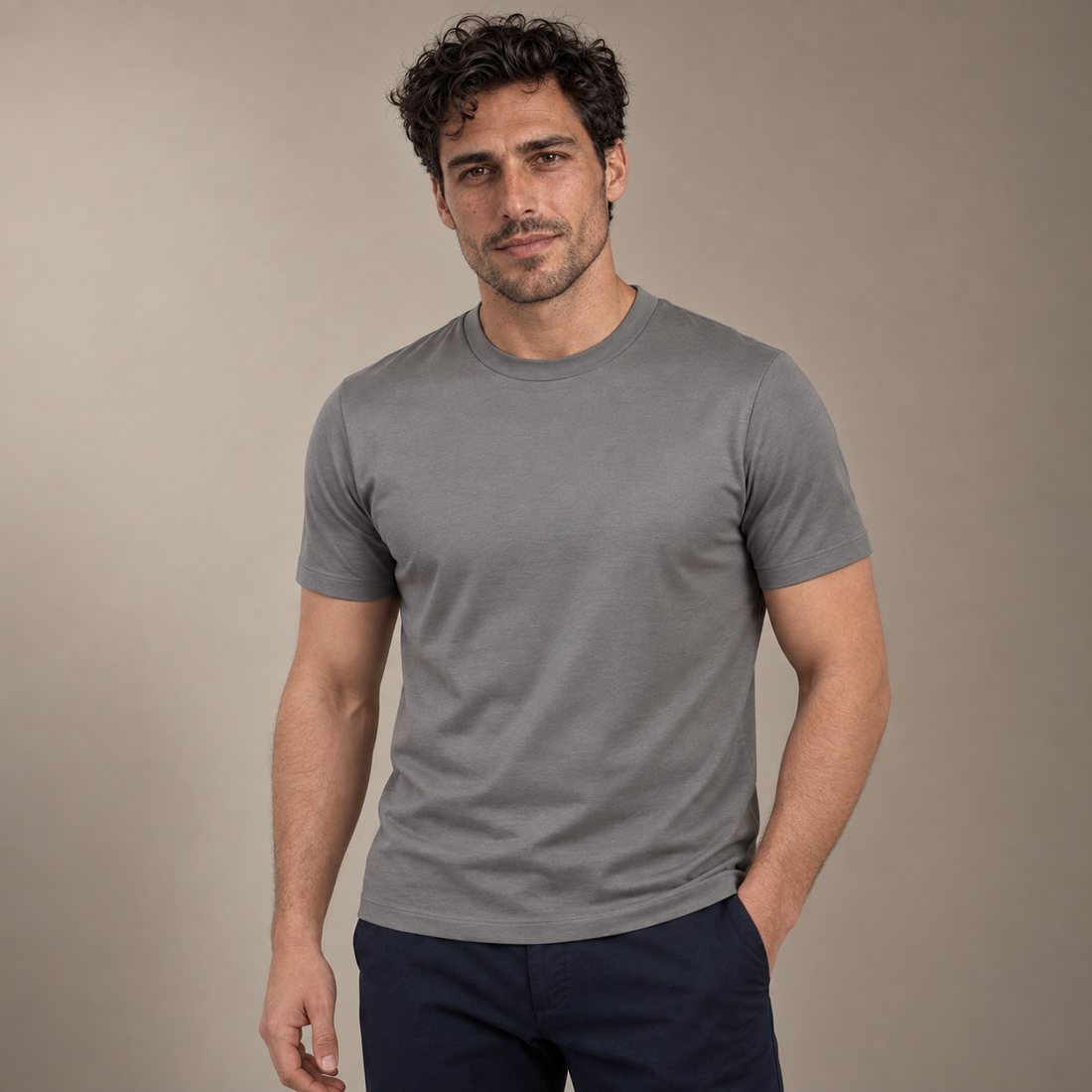 Men's Shiny Crewneck T-Shirt