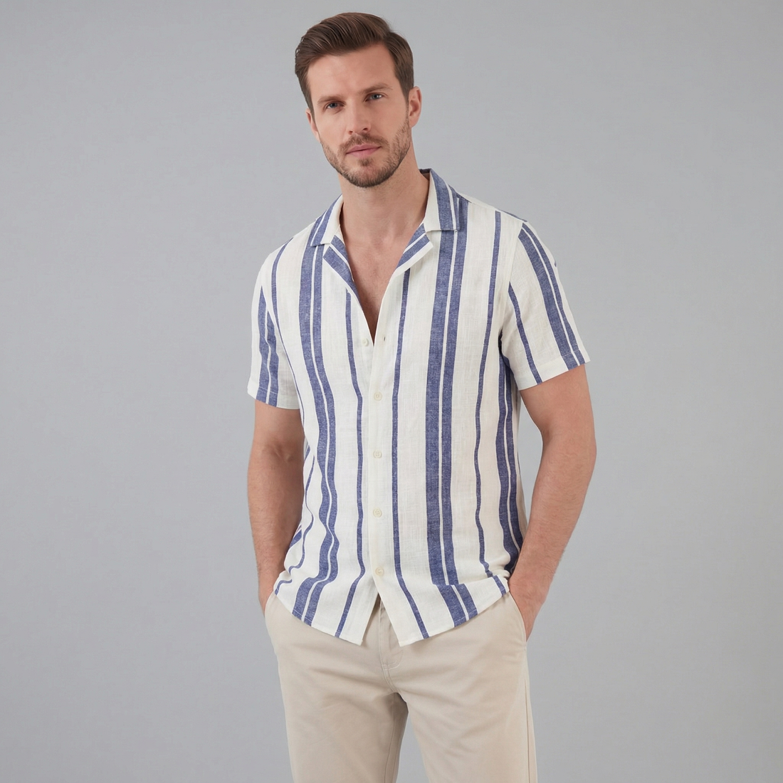 Men's Short Sleeve Button-Down Shirt
