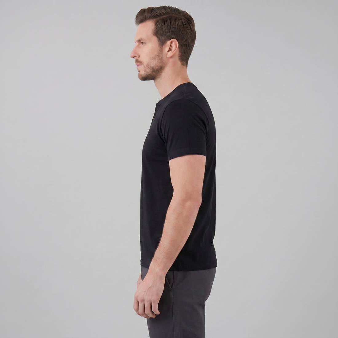 Men's Short Sleeve Henley Shirt