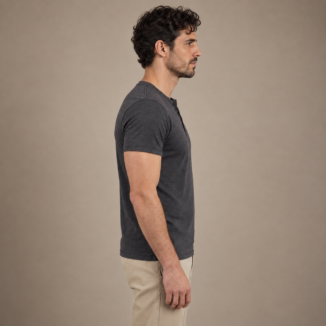 Men's Short Sleeve Henley Shirt