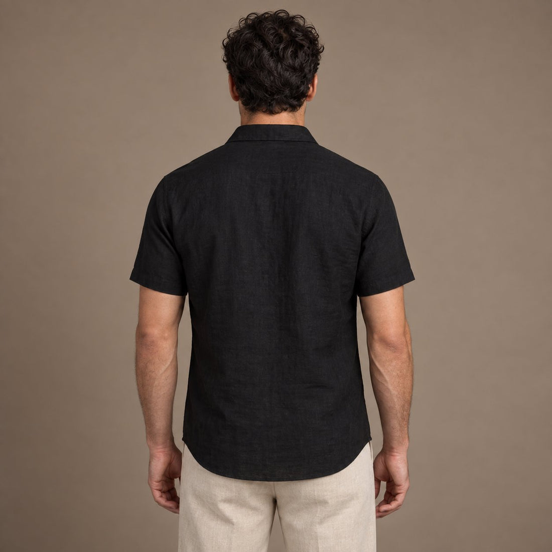 Men's Short Sleeve Linen Shirt