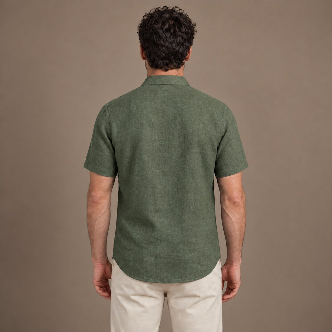 Men's Short Sleeve Linen Shirt