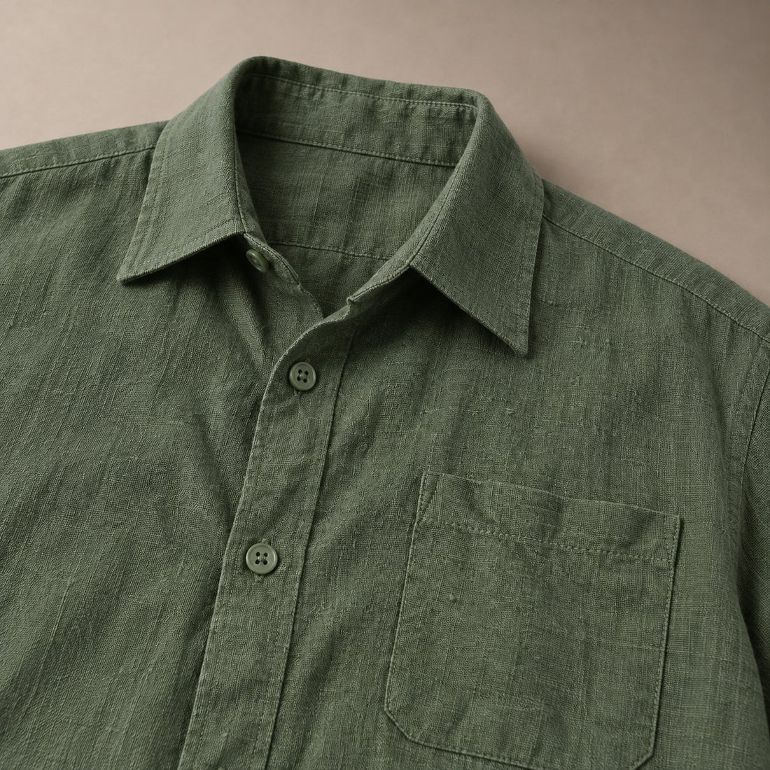 Men's Short Sleeve Linen Shirt