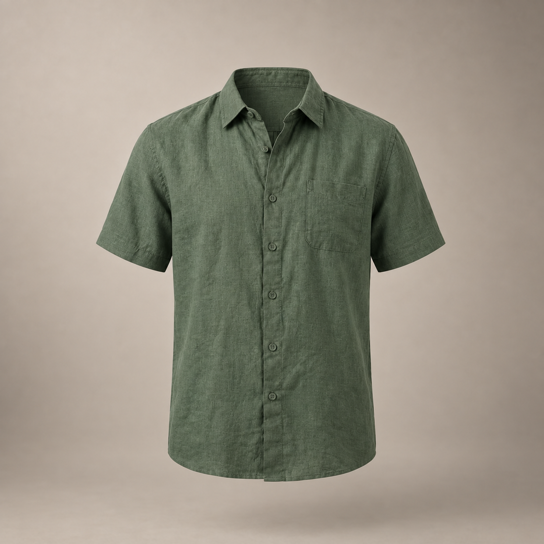 Men's Short Sleeve Linen Shirt