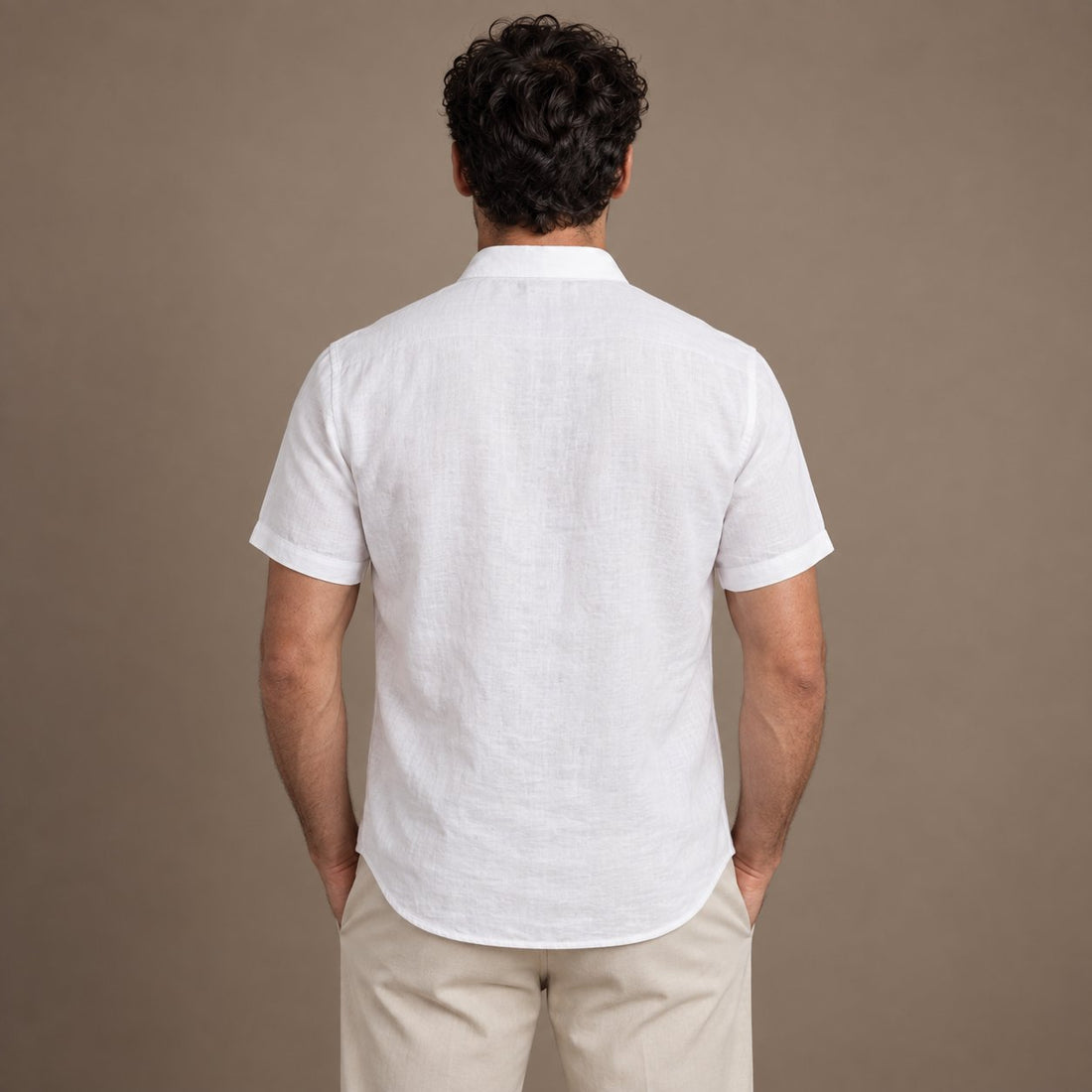 Men's Short Sleeve Linen Shirt