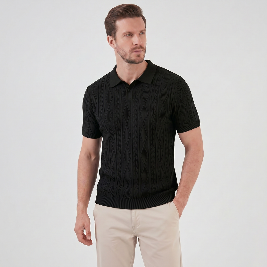 Men's Short Sleeve Polo Shirt - Casual Classic Design