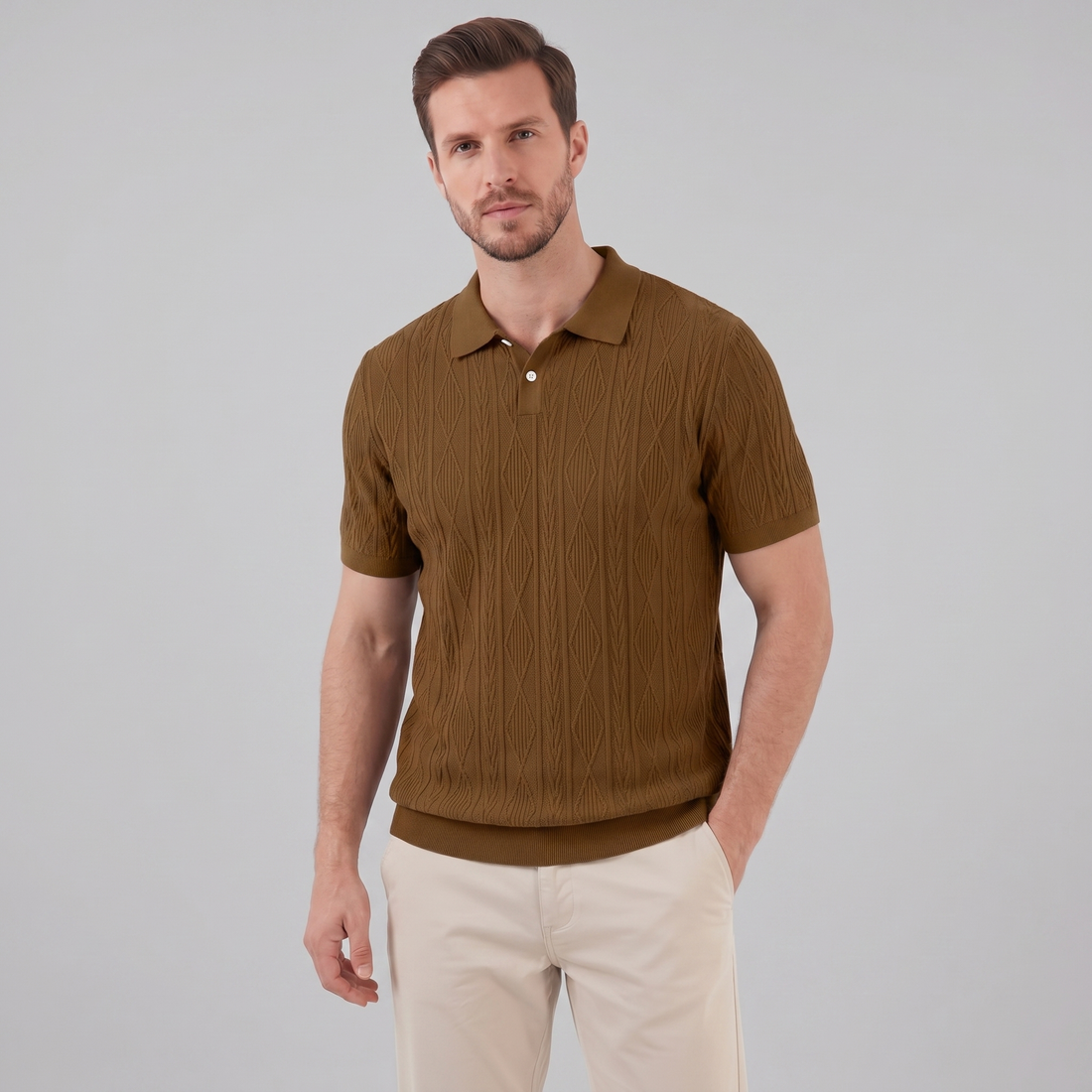 Men's Short Sleeve Polo Shirt - Casual Classic Design