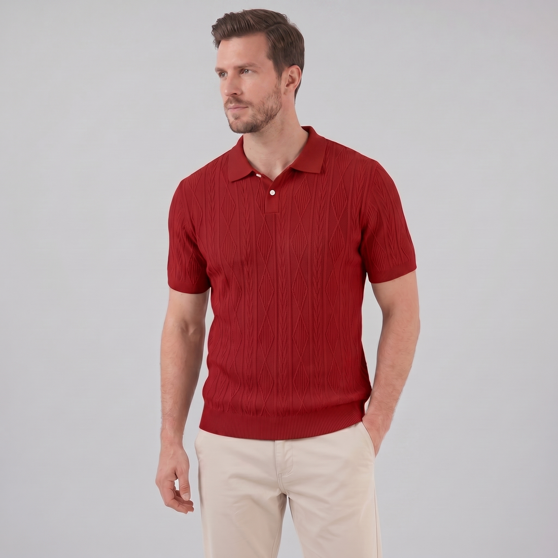 Men's Short Sleeve Polo Shirt - Casual Classic Design