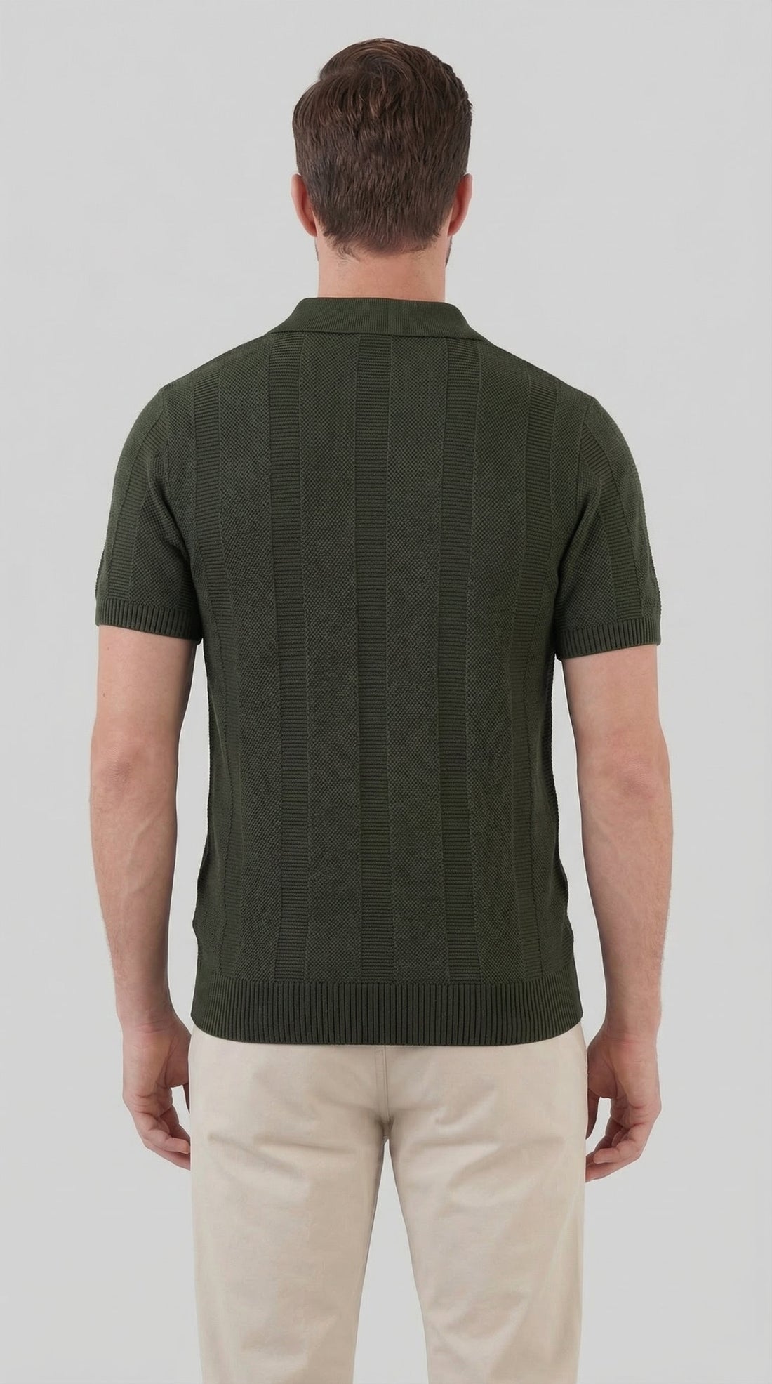 Men's Short Sleeve Polo Shirt - Modern Knit Design