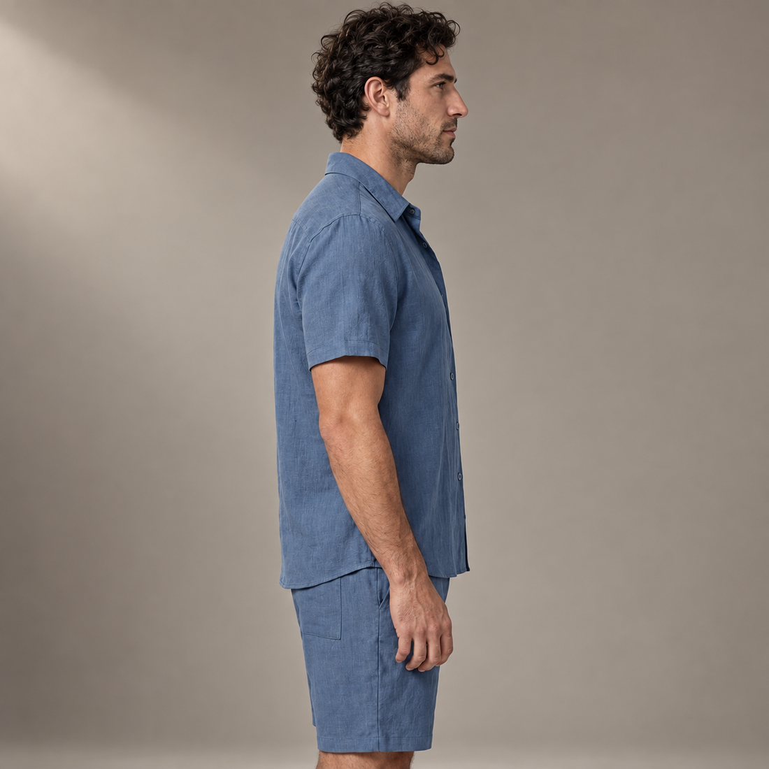 Men's Short Sleeve Shirt and Shorts Co-Ord Set