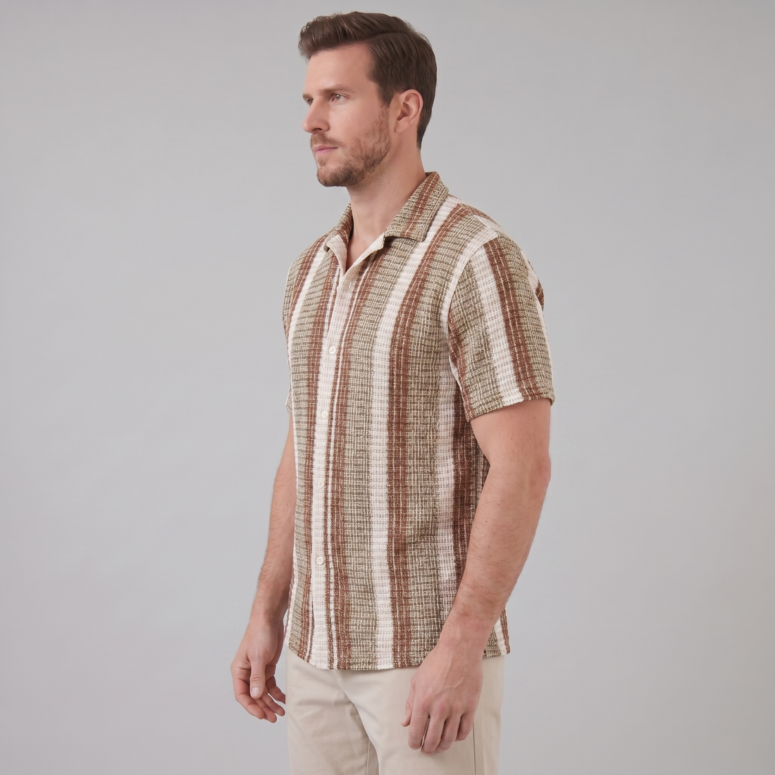 Men's Short-Sleeve Striped Shirt