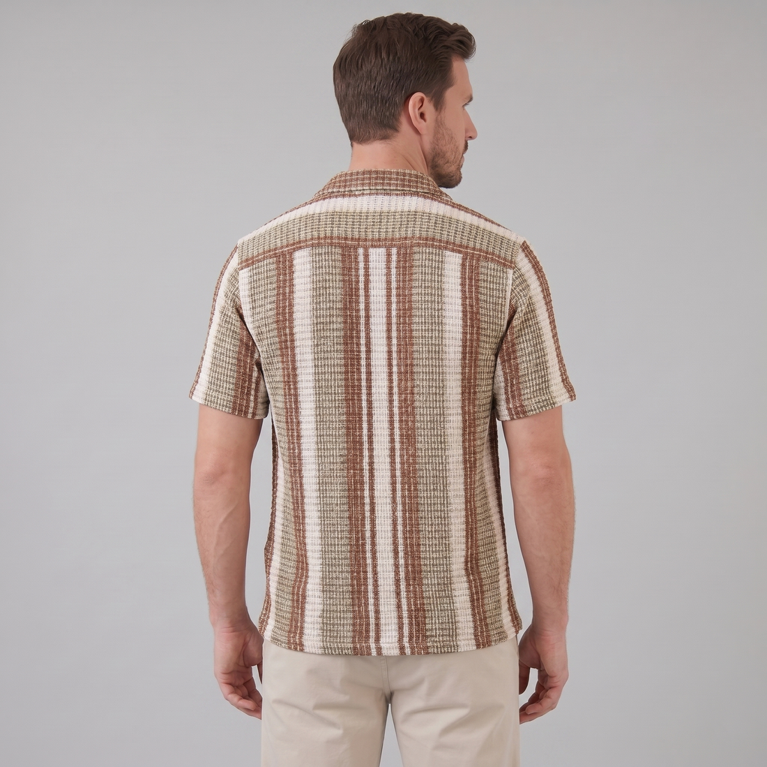 Men's Short-Sleeve Striped Shirt